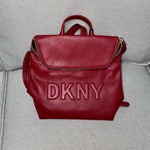 💋DKNY💋 Red Tilly Top Zip Backpack